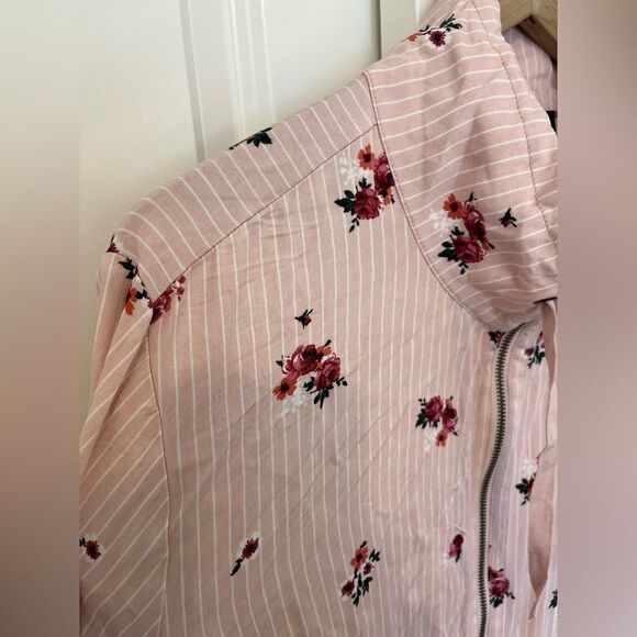 Torrid Pink Floral Stripe Twill Track Jacket 4X Ditsy Floral - Picture 9 of 16